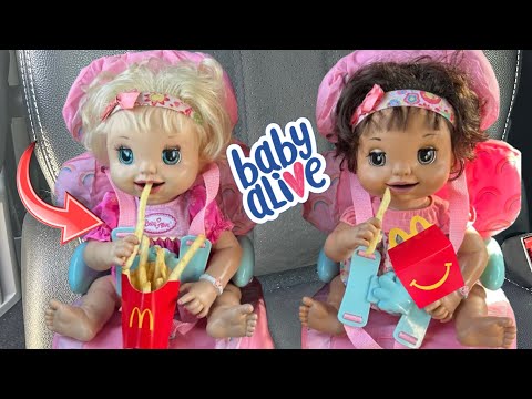 BABY ALIVE dolls go on a outing 🛒 shopping and McDonald’s 🍔