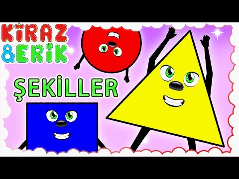 ŞEKİLLER ŞARKISI 🔸🔺⚪️🟥 | Eğlenceli Çocuk ve Bebek Şarkıları | Okul Öncesi | Kiraz ve Erik