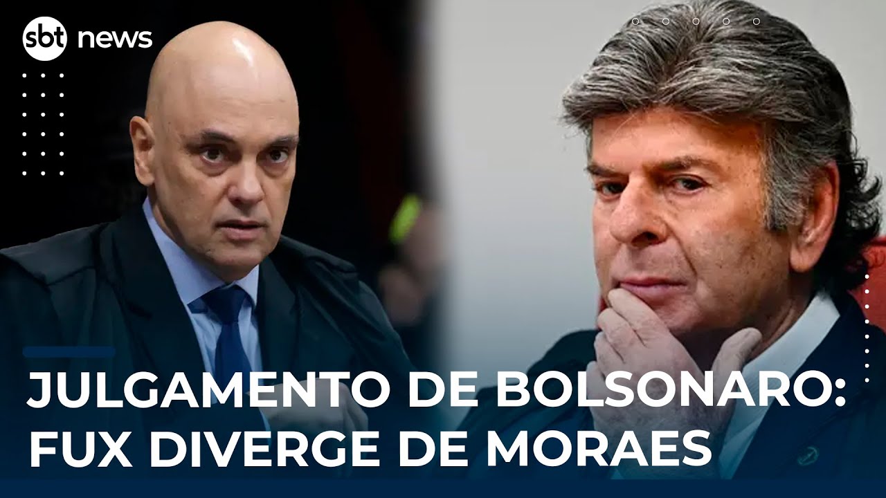 Julgamento de Bolsonaro: Fux diverge de Moraes | SBT News
