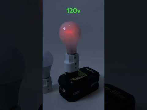 #Ryobi Light Bulb Adapter: 18V vs 120V