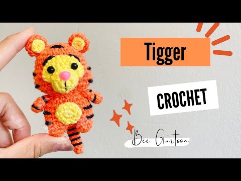 ถักพวงกุญแจทิกเกอร์ l How to Tigger Crochet l AMIGURUMI TUTORIAL
