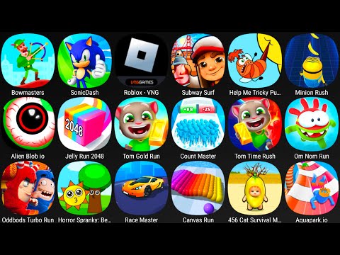 Roblox,Count Master 3D,Aquapark.io,Jelly Run 2048,Tom Gold Run,Subway Surf,Spunki,Race Master 3D....