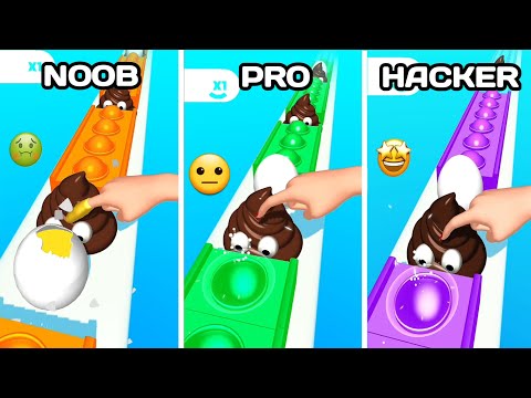 NOOB vs PRO vs HACKER - Happy Pop Run!