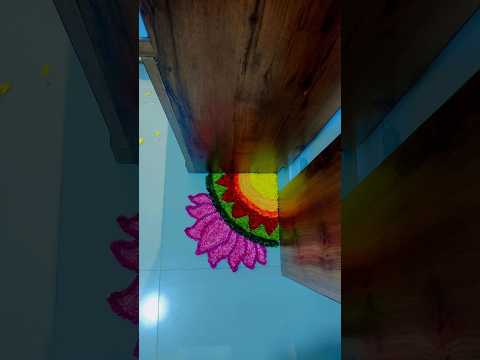 corner fur woolen rangoli design 🎇✨🪔💖#rangoli#cornerdesign#furwoolenrangolidesign#diwali#easyrangoli