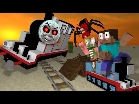 TIMOTHY GHOST AND CHOO CHOO CHARLES ATTACK - Funny Horror Minecraft Animation