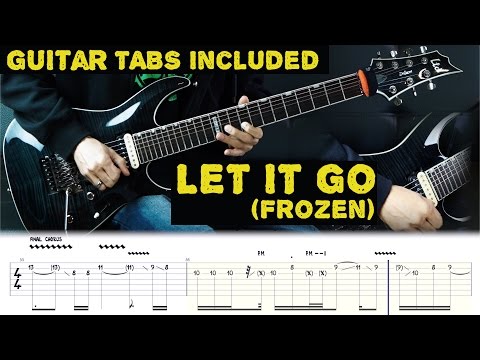 ♫ How To Play - "LET IT GO" on Guitar (Tabs included) [Rock Version] - Srod Almenara