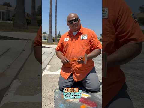 Previous #curbpainter spilled the paint. Let’s fix this #curbpainting #arenascurbappeal