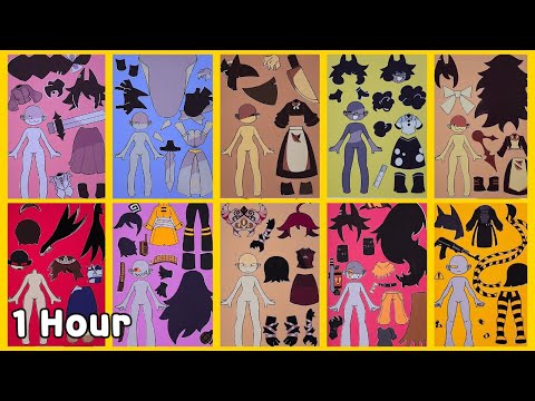 FPE 종이인형 스티커 만들기 1시간 모음집 #미스써클 #미스블루미 #미스타벨 #misscircle #missbloomie #missthavel