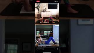 Kira Stokes with Candace Cameron Bure quick ab workout