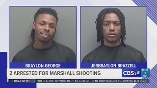 2 arrested in Marshall after victim shot in both legs
