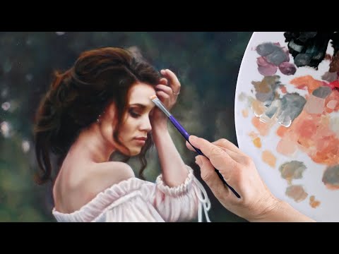 REALISTIC OIL PAINTING PORTRAIT :: sfumato / multiple layers technique demo by Isabelle Richard