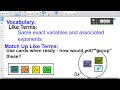 Combining Like Terms in Algebra