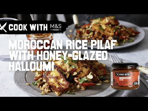 M&S | Cook With... Moroccan Rice Pilaf with Honey Glazed Halloumni