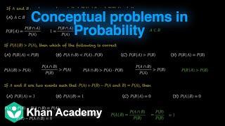 Conceptual problems in Probability [Hinglish] | Probability | Grade 12 | Math | Khan Academy