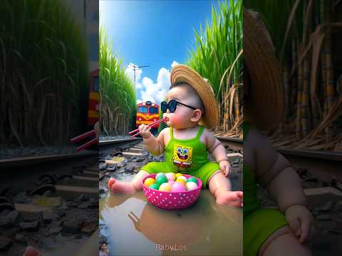 ❤️ Evolution of Baby: Train Meets on Baby for Food Eating #cat #cute #love #shorts BabyLos 120