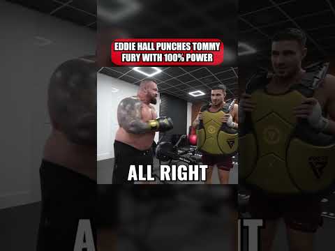 Eddie Hall punches Tommy Fury with full power! #boxing