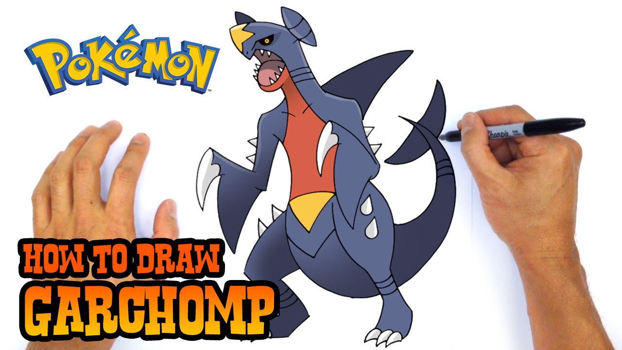 How to Draw Garchomp - Pokemon