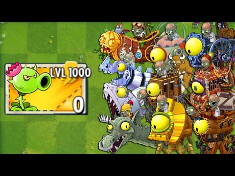 100% All GREEN PREMIUM Plants LEVEL 1000 vs All Final Boss - Plants vs Zombies 2 Mod