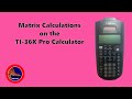 Matrix Operations and Properties