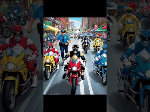 Người nhện chạy xe với 5 anh em siêu nhân #spiderman #marvel #haihuoc #funny