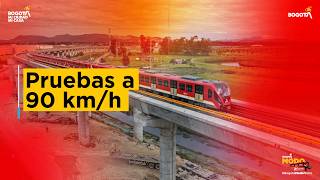 ¿Ya lo viste? 😱 Nuestro tren alcanzó los 90 km/h 🚆 en las pruebas sobre la vía férrea del viaducto.