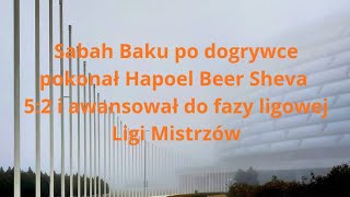 Sabah Baku po dogrywce pokonał Hapoel Beer Sheva 5:2 i awansował do fazy ligowej Ligi Mistrzów