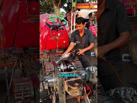 Spraying Diesel to Clean Components