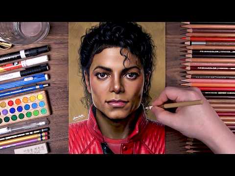 Drawing Michael Jackson with <strong>Colored</strong> pencils | drawholic