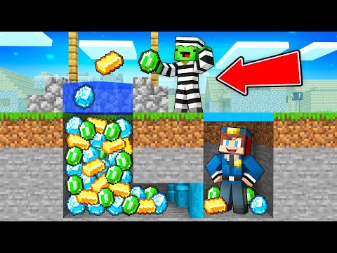 Policeman JJ Created a Wishing Well to Rob Criminal Mikey in Minecraft! (Maizen)