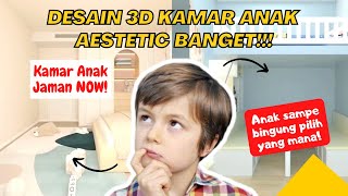 DESAIN KAMAR ANAK AESTETIK BANGET!!! | Anak sampe bingung pilih yang mana... #kamaranak #desainkamar