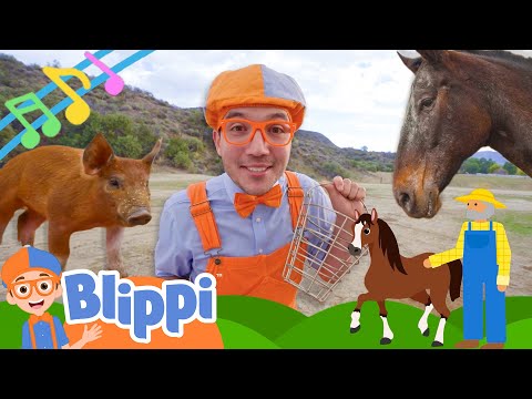Old Macdonald | Blippi Songs - Music Videos | Healthy Habits for kids 👩‍🌾🐴