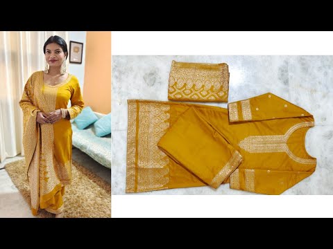 Woolen suit cutting and stitching/ Winter kurti/ kurti tutorial/ easy stitching