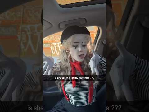 still donโt understand how she did that tho #mime #baguette #transition #surprise #funny
