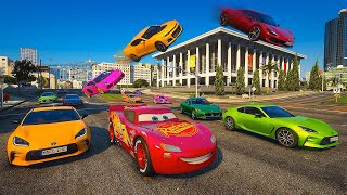 Cars Street Racing Madness McQueen vs Ferrari Lamborghini McLaren BMW Mustang Camaro Maserati GTA V