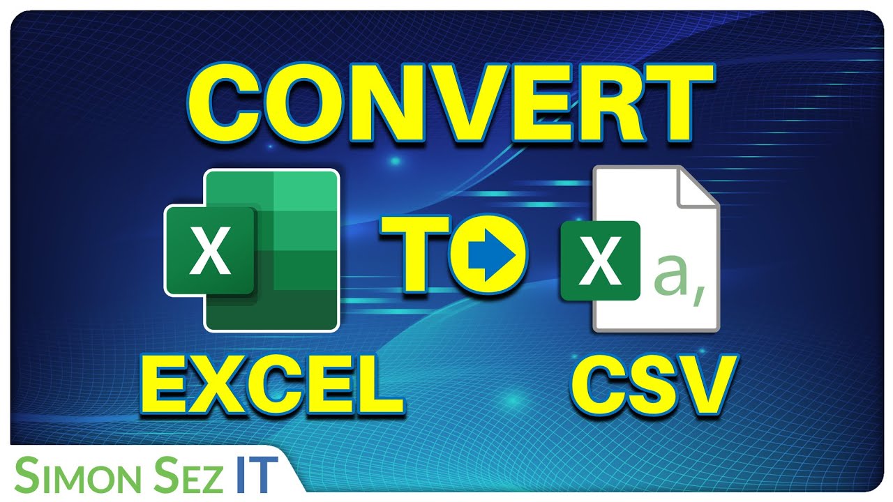 Converting Microsoft Excel Files to CSV Format