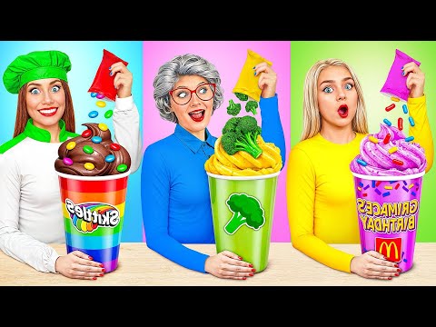 Me vs Grandma Cooking Grimace Shake Challenge | Funny Moments by Mega DO Challenge