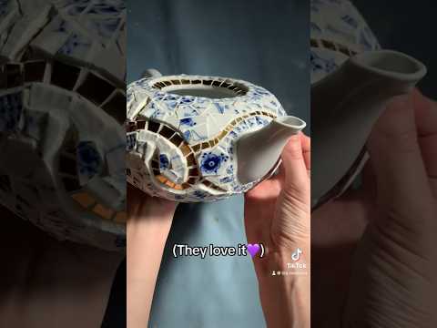 Mosaic teapot ๐ซ #porcelain #mosaic #art