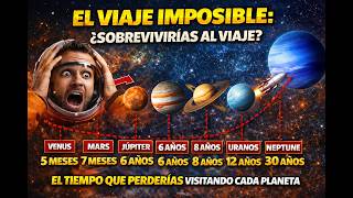 ¿Sobrevivirías al viaje? El tiempo que perderías visitando cada planeta.