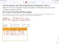 Distributive Property and Rectangle Areas