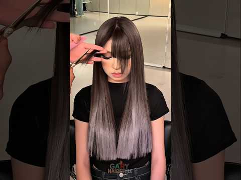 刘海修剪小技巧⚠️剪对一刀＝显脸小＋减龄翻倍！#刘海 #染发