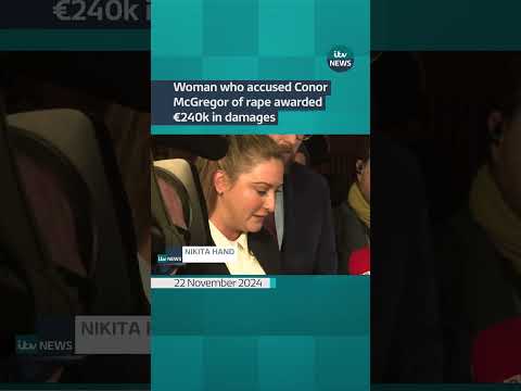 Woman who accused Conor McGregor of rape awarded €240k in damages #itvnews #shorts