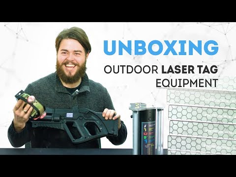 Unboxing Outdoor laser tag equipment by LASERTAG.NET
