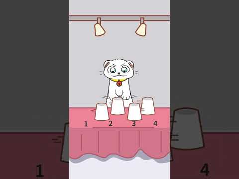 Guess which cup the orange is in? #animation #funny #funnyshorts #animationvideo #guessinggame