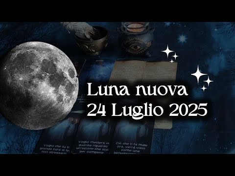 Lettura delle energie per la Luna nuova del 24 Luglio 2025 e per tutti i segni 🌑🔮