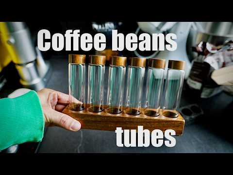 Coffee beans storing tubes
