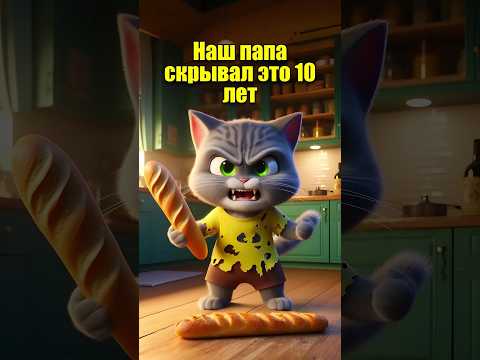 Папа скрывал это 10 лет в нейросети #dalle3 #chatgpt #нейросеть #мультик #ии #кот #юмор #aiart #cats