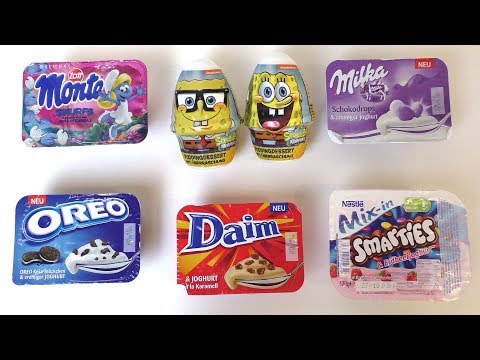 Fancy Milk Stuff: Smarties SpongeBob Smurf OREO Daim Monte Milka Müller