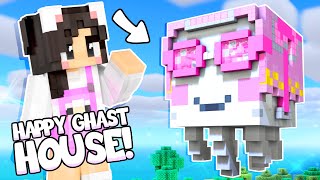 💜I Built A HAPPY GHAST House In Minecraft! Mob House Challenge
