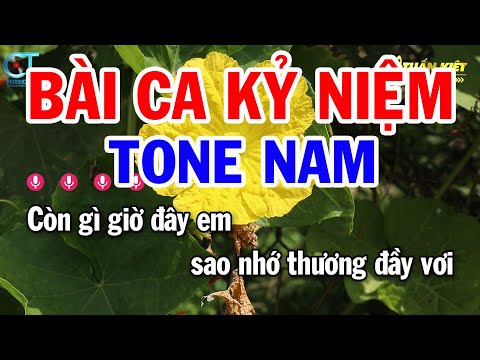 Karaoke Bài Ca Kỷ Niệm Tone Nam ( Em ) Nhạc Sống Mới | Karaoke Tuấn Kiệt