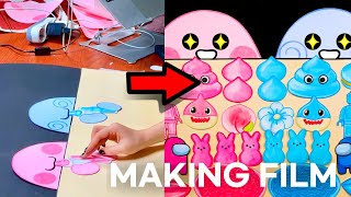 핑크 블루 먹방 스톱모션 제작과정 Pink Blue Mukbang Stopmotion Making Film!